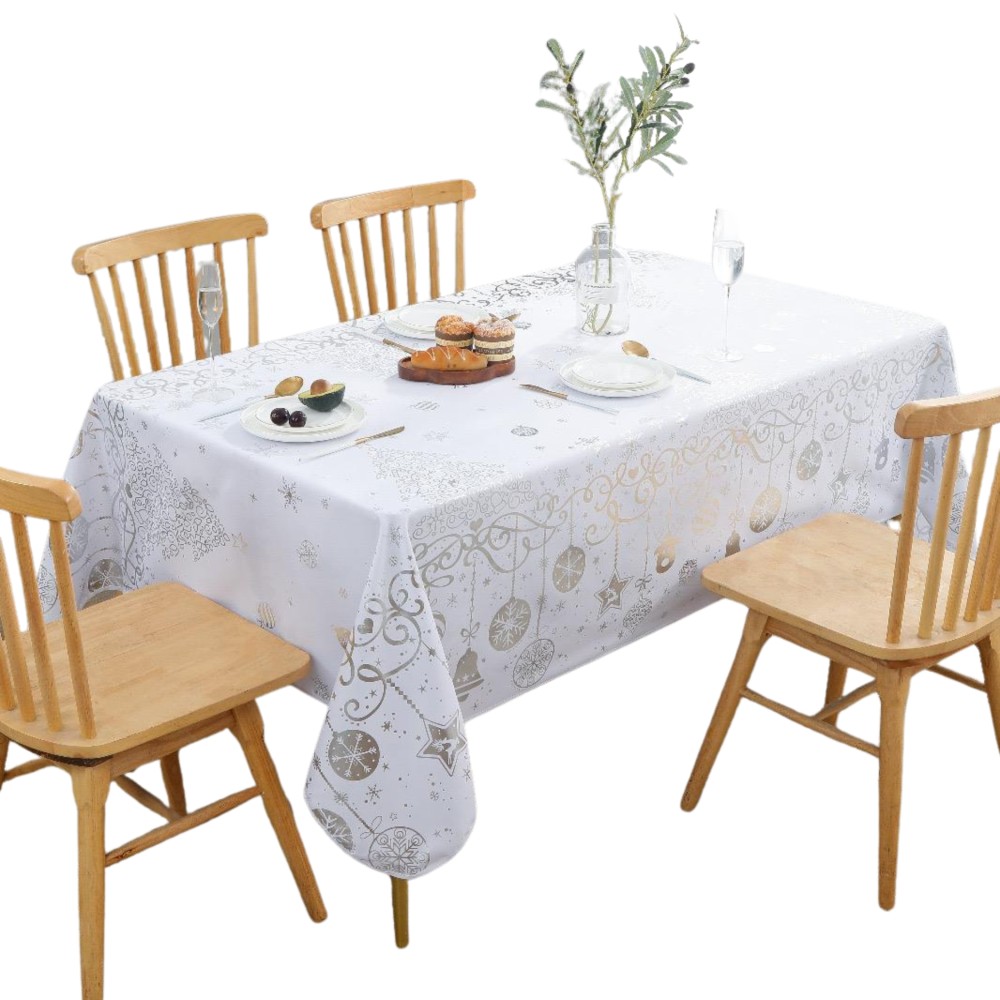 Tovaglia natalizia – Impermeabile – 100% poliestere – Antimacchia e lavabile – Festivo Natale