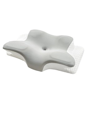 Cuscino ergonomico 2 in 1 in memory foam – Cuscino di supporto per collo, schiena e fianchi – Fodera lavabile.