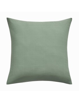 Parure Linella Ivoire - Housse de Couette avec Fermeture Pression Discrète + 2 Taies d’Oreiller - 100% Coton Lavé - Oeko-Tex