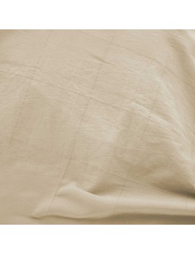 Parure Linella Ivoire - Housse de Couette avec Fermeture Pression Discrète + 2 Taies d’Oreiller - 100% Coton Lavé - Oeko-Tex