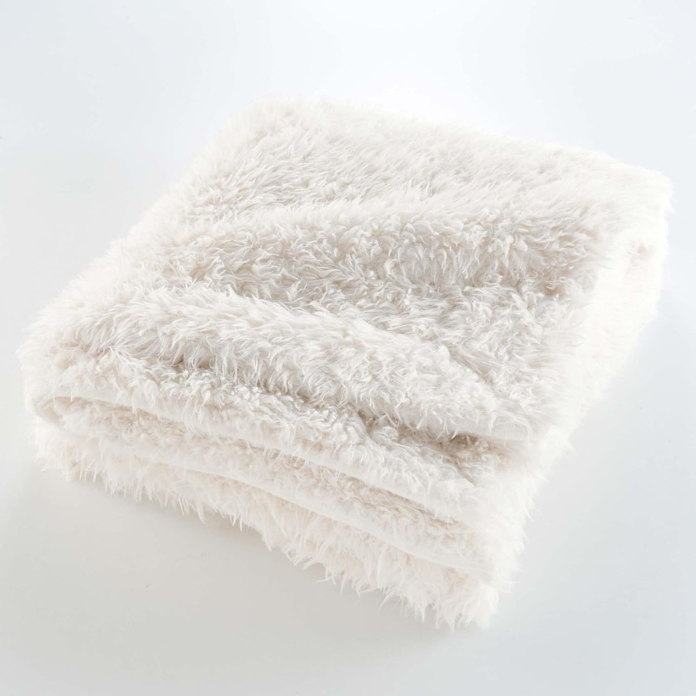 Plaid Hiver Chaud Imitation Fourrure Mouton – XXL 220x240 cm – Lavable et Certifié Oeko-TEX