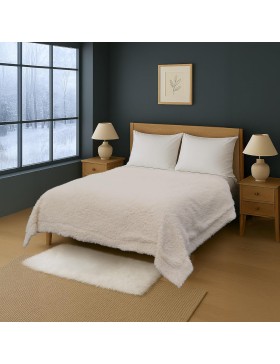 Manta de inverno quentinha, imitação de pele de carneiro – XXL 220x240 cm – Lavável e com certificação Oeko-TEX