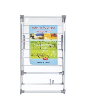 Varal de Roupa Dobrável de 3 Níveis – 155x62x98 cm – Cinza