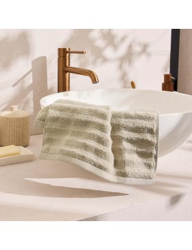 Asciugamano da bagno 100% cotone 500 g/m² – Morbido, assorbente e resistente – Effetto onda – Certificato Oeko-TEX