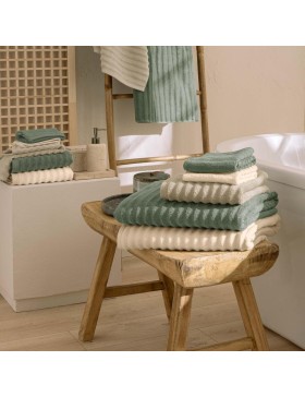 Toalha de Banho 100% Algodão 500g/m² – Macia, Absorvente e Durável – Efeito Ondulado – MAYA – Certificação Oeko-TEX