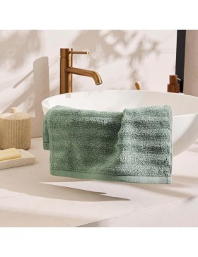 Serviette de douche 100% Coton 500g/m² – Douce, Absorbante et Résistante – Effet Vague – Certifiée Oeko-TEX