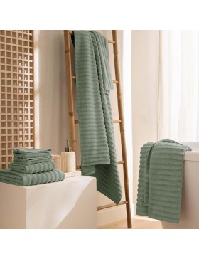 Toalha de Banho 100% Algodão 500g/m² – Macia, Absorvente e Durável – Efeito Ondulado – MAYA – Certificação Oeko-TEX