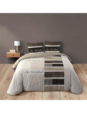 DOUCEUR D'INTERIEUR, Jogo de Cama com 2 Fronhas, Algodão, Estampado, So Natural