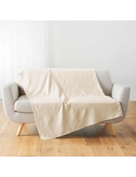 Plaid Uni – Polycoton Doux et Résistant – Douceur D'intérieu – Certifié Oeko-TEX