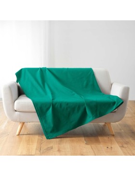 Plaid Uni – Polycoton Doux et Résistant – Douceur D'intérieu – Certifié Oeko-TEX