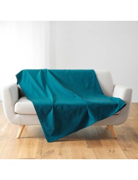 Plaid Uni – Polycoton Doux et Résistant – Douceur D'intérieu – Certifié Oeko-TEX