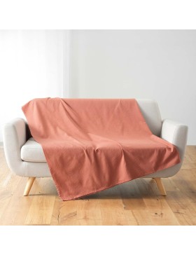 Plaid Uni – Polycoton Doux et Résistant – Douceur D'intérieu – Certifié Oeko-TEX