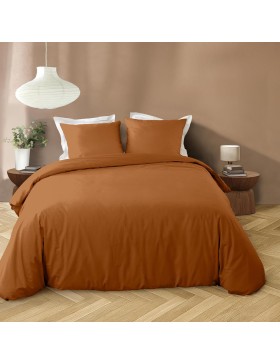Conjunto de cama de 3 peças em microfibra lisa lavada, 100% poliéster – LIAM – Certificado Oeko-TEX