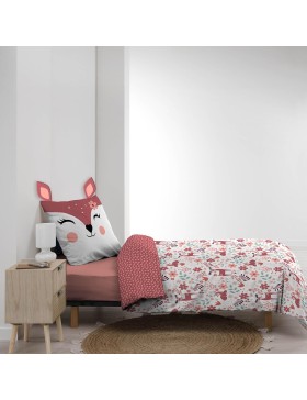 Beddengoedset van 100% katoen – Dekbedovertrek 140x200 cm + 1 kussensloop 63x63 cm – Bichette – Oeko-TEX gecertificeerd