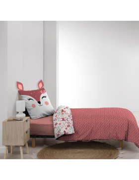 Beddengoedset van 100% katoen – Dekbedovertrek 140x200 cm + 1 kussensloop 63x63 cm – Bichette – Oeko-TEX gecertificeerd