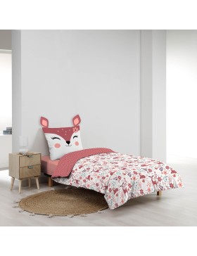 Beddengoedset van 100% katoen – Dekbedovertrek 140x200 cm + 1 kussensloop 63x63 cm – Bichette – Oeko-TEX gecertificeerd