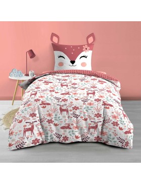 Completo letto 100% cotone – Copripiumino 140x200 cm + 1 federa 63x63 cm – Bichette – Certificato Oeko-TEX