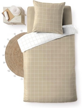 Jogo de cama 100% algodão – Cadria Natural – Certificado Oeko-TEX