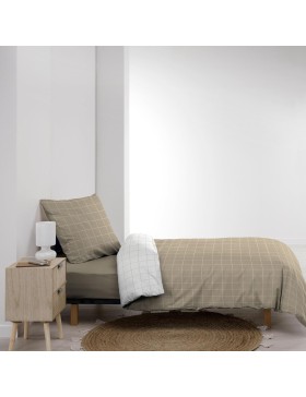 Parure de Lit 100% Coton – Cadria Naturel – Certifiée Oeko-TEX