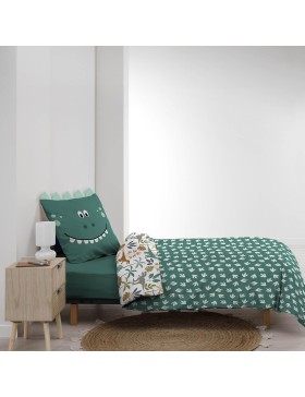 Parure de Lit 100% Coton – Housse de Couette 140x200 cm + 1 Taie 63x63 cm – DINA – Certifiée Oeko-TEX