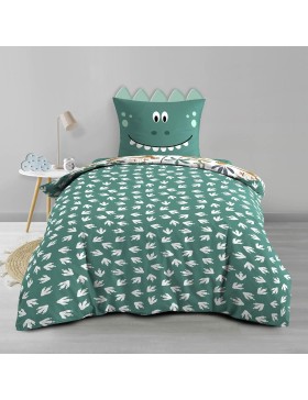 Conjunto de cama 100% algodão – Capa de edredom 140x200 cm + 1 fronha 63x63 cm – DINA – Certificado Oeko-TEX