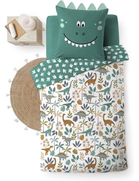 Conjunto de cama 100% algodão – Capa de edredom 140x200 cm + 1 fronha 63x63 cm – DINA – Certificado Oeko-TEX