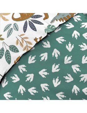 Conjunto de cama 100% algodão – Capa de edredom 140x200 cm + 1 fronha 63x63 cm – DINA – Certificado Oeko-TEX