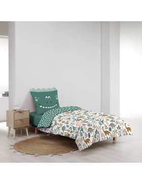 Conjunto de cama 100% algodão – Capa de edredom 140x200 cm + 1 fronha 63x63 cm – DINA – Certificado Oeko-TEX