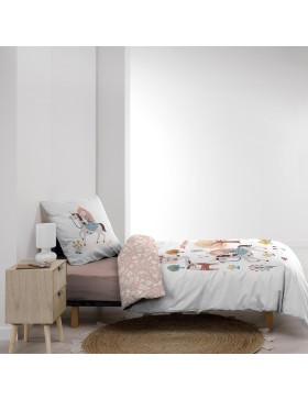 Conjunto de cama 100% algodão – Capa de edredom 140x200 cm + 1 fronha 63x63 cm – Lilibelle – Certificado Oeko-TEX