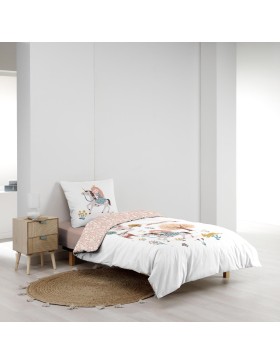 Parure de Lit 100% Coton – Housse de Couette 140x200 cm + 1 Taie 63x63 cm – Lilibelle – Certifiée Oeko-TEX