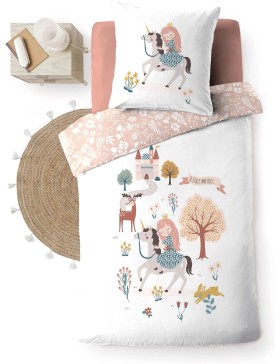 Conjunto de cama 100% algodão – Capa de edredom 140x200 cm + 1 fronha 63x63 cm – Lilibelle – Certificado Oeko-TEX