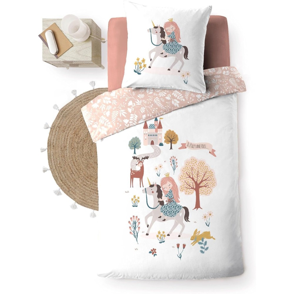 Conjunto de cama 100% algodão – Capa de edredom 140x200 cm + 1 fronha 63x63 cm – Lilibelle – Certificado Oeko-TEX