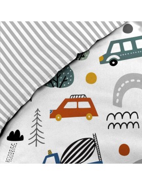 Conjunto de cama 100% algodão – Capa de edredom 140x200 cm + 1 fronha 63x63 cm – PTI BOLIDE – Certificado Oeko-TEX