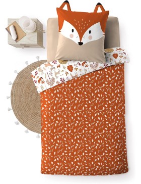 Conjunto de cama 100% algodão – Capa de edredom 140x200 cm + 1 fronha 63x63 cm – ROXY – Certificado Oeko-TEX