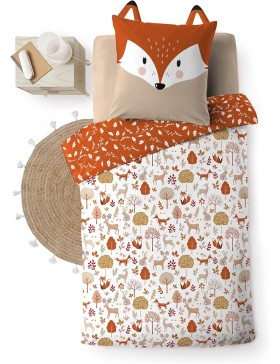 Conjunto de cama 100% algodão – Capa de edredom 140x200 cm + 1 fronha 63x63 cm – ROXY – Certificado Oeko-TEX