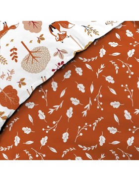 Conjunto de cama 100% algodão – Capa de edredom 140x200 cm + 1 fronha 63x63 cm – ROXY – Certificado Oeko-TEX