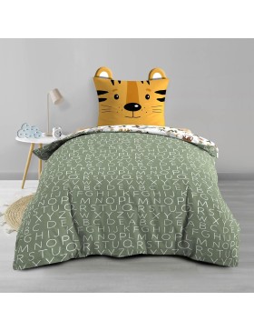 Conjunto de cama 100% algodão – Capa de edredom 140x200 cm + 1 fronha 63x63 cm – TIGRY – Certificado Oeko-TEX