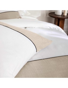 Parure Gabrielle - Housse de Couette avec Fermeture Pression Discrète + 2 Taies d’Oreiller - 100% Coton - Oeko-Tex