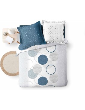 Parure de Lit 100% Coton – Voie Lactee Bleu – Certifiée Oeko-TEX