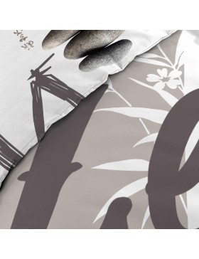 Parure de Lit 100% Coton – GALETS ZEN – Certifiée Oeko-TEX
