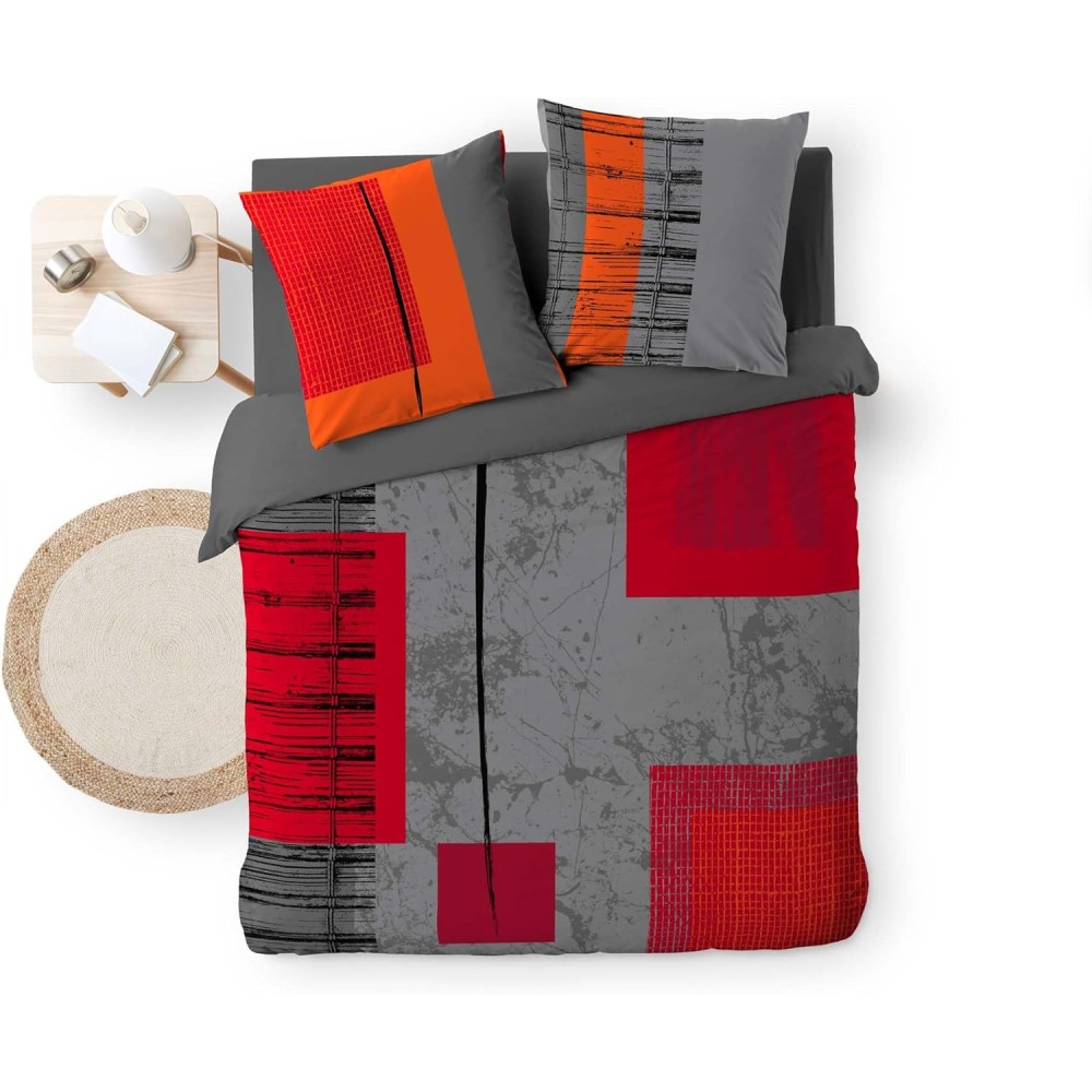 Parure de Lit 100% Coton – Quadro – Certifiée Oeko-TEX