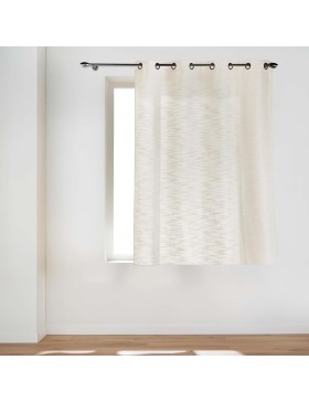 Rideau à Oeillets Effet Lin Tissé – Douceur d’Intérieur – Tissu Polyester & Lin – Nando – Certifié Oeko-TEX
