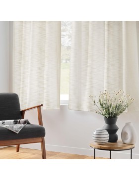 Rideau à Oeillets Effet Lin Tissé – Douceur d’Intérieur – Tissu Polyester & Lin – Nando – Certifié Oeko-TEX