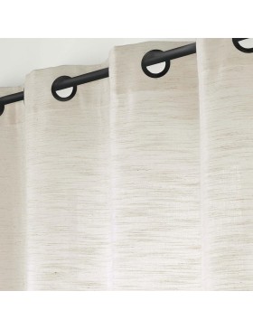Rideau à Oeillets Effet Lin Tissé – Douceur d’Intérieur – Tissu Polyester & Lin – Nando – Certifié Oeko-TEX