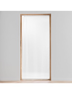 Cortina transparente com bolso para varão, voile jateado, 100% poliéster – Interior macio – Lissea – Certificação Oeko-TEX