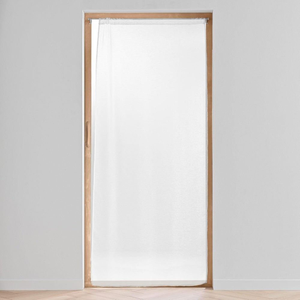 Cortina transparente com bolso para varão, voile jateado, 100% poliéster – Interior macio – Lissea – Certificação Oeko-TEX