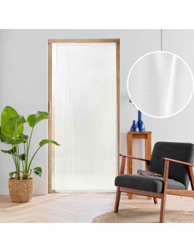 Cortina transparente con bolsillo para barra, voile arenado, 100 % poliéster – Interior suave – Lissea – Certificación Oeko-TEX