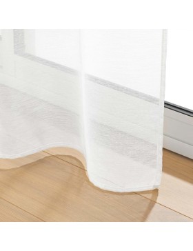 Gordijn met tunnelzoom, gezandstraalde voile, 100% polyester – Zachte binnenkant – Lissea – Oeko-TEX gecertificeerd