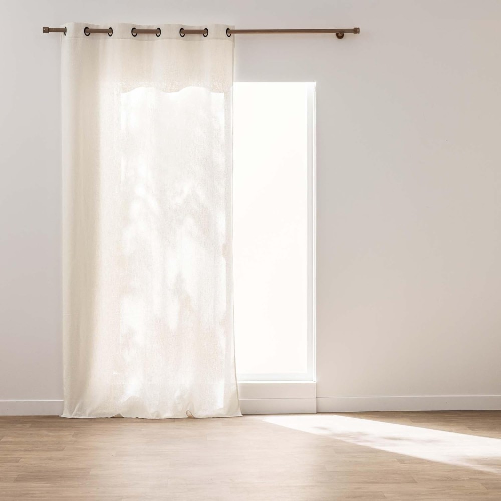 Cortina com ilhós em tecido com efeito linho, 100% poliéster – Cody – Certificação Oeko-TEX