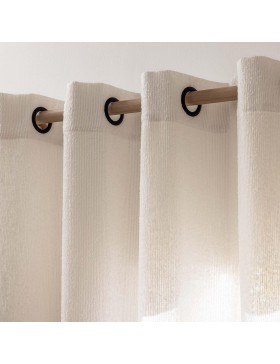 Rideau à Œillets Effet Lin Tissé 100 % Polyester – Cody – Certifié Oeko-TEX